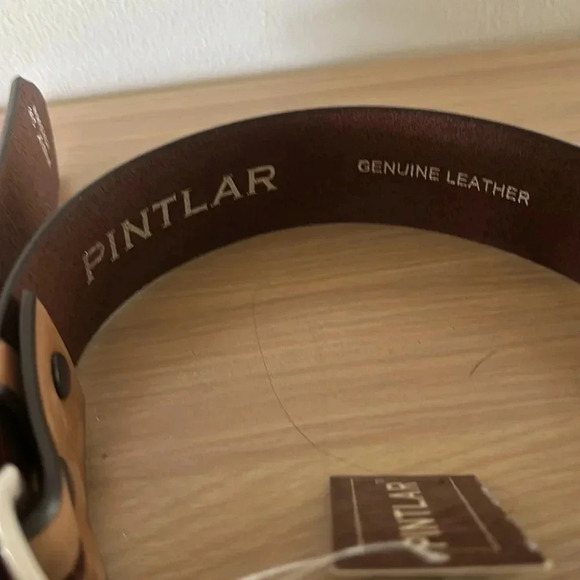 COPY - Pintlar light tan leather belt - Picture 2 of 5